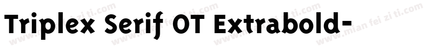 Triplex Serif OT Extrabold字体转换